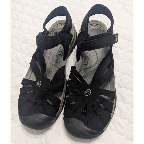 🖤 KEEN Women’s Rose Sandals Black/Neutral Grey – Size 10 - Picture 1 of 8